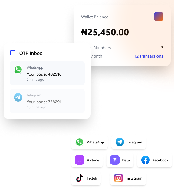 Verify Social virtual numbers and bill payments